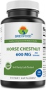 Brieofood Horse Chestnut Extract 600 mg par portion - 180 comprimés - 3e laboratoire de partie testé pour la pureté et la qualité - soutient la circulation saine et l'équilibre fluide dans les jambes*