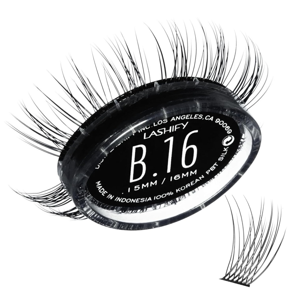 Lashify Bold 16mm Gossamer Extensions de cils, noir, bricolage faux cils pour un look naturel