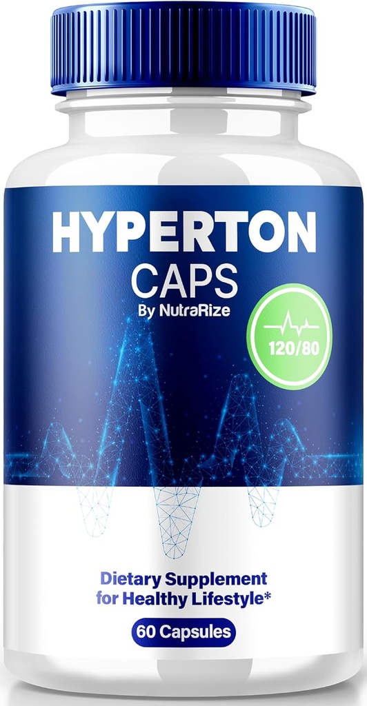 NutraRize Hyperton Capsules, Formule All-Natural and Complex, Supplément Premium pour soutenir la santé et le bien-être dans leur ensemble, Avis officiels sur les Pastilles Hyper-Ton (60 Capsules)