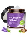 Crème naturelle de magnésium topique pour le sommeil, Lotion de magnésium nocturne pour la douleur et les crampes des jambes, Détente musculaire,Calme, Hydratation profonde pour le soin de la peau. (Lavande)