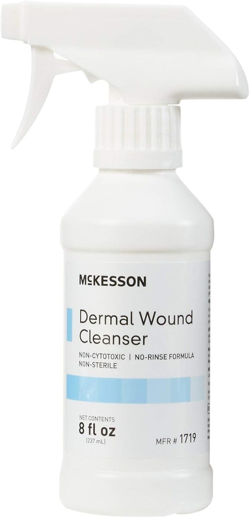 Vaporisateur de nettoyage des blessures dermique McKesson, 8 oz [1 comte] Solution de lavage des premiers soins pour blessures mineures, coupures, brûlures, éraflures, plaies