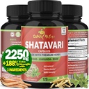 Capsules de poudre Shatavari biologique 2250MG avec Ashwagandha, Extrait Brahmi