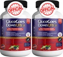 GlucoGoes Down Ultra Dietary Supplement, 120 Capsules, Maximum Strength, Supports Healthy Blood Sugar Levels, Optimizes Overall Health - Pack of 2