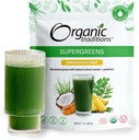 Traditions biologiques Super Greens poudre Superfood avec curcuma, ananas de noix de coco aromatisé bio Greens poudre superfood, 200g / 7oz sac