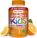 Enfants Vitamine C Gummies Chewable for Imune Defense (à base de plantes), sans gluten (Végétalien) 250 mg par portion (90 Gummies) Vitamines pour enfants par Feel Great Vitamine Co.