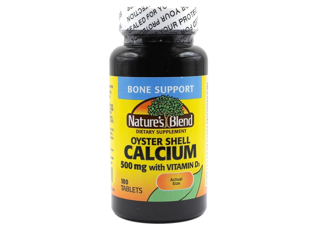Calcium de coquille d'huître avec D3 100 onglets
