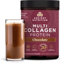 Ancient Nutrition Hydrolysed Collagen Peptides Poudre avec Probiotiques, Chocolat Multi Collagène Protéine pour les femmes et les hommes avec la vitamine C, 40 portions, soutient la peau et les ongles, Gut Health, 16.65oz