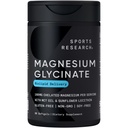 Sports Research® Magnésium Glycinate - soutient les processus reposants de sommeil et d'enzymatique - 160 mg Magnésium chélaté - Softgel liquide - 60 Compte