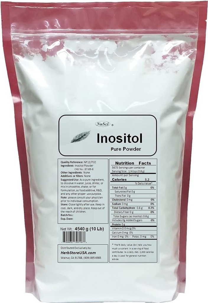 Poudre pure en vrac d'inositol NF12 et norme de qualité de FAC (4540g (10Lb))