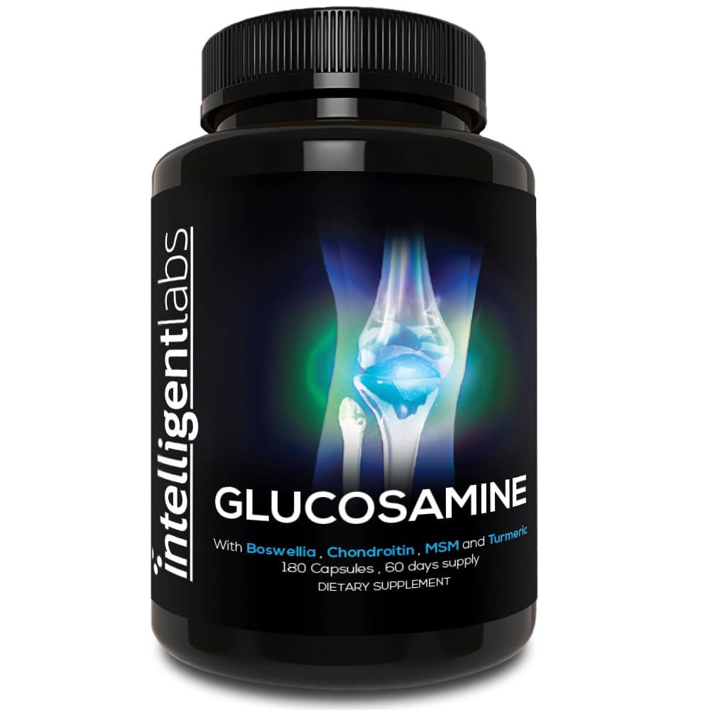 Intelligent Labs Glucosamine et Chondroïtine Complexe haute résistance avec MSM-180 Capsules.