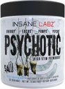 Insane Labz Psychotique SAW, Poudre de pré-entraînement à haute intensité avec OxyGold-Teacrine® et AMPiberry®,Extreme Lasting Energy avec Teacrine®,Focus avec CognitIQ® et Endurance (30 portions (paquet de 1), Blue Raspberry)