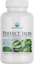 Nature's Lab Perfect Iron Supplément diététique de 25 mg - Formule douce non constipante - Soutient la santé des globules rouges et des niveaux d'énergie - 180 capsules (6 mois d'approvisionnement)