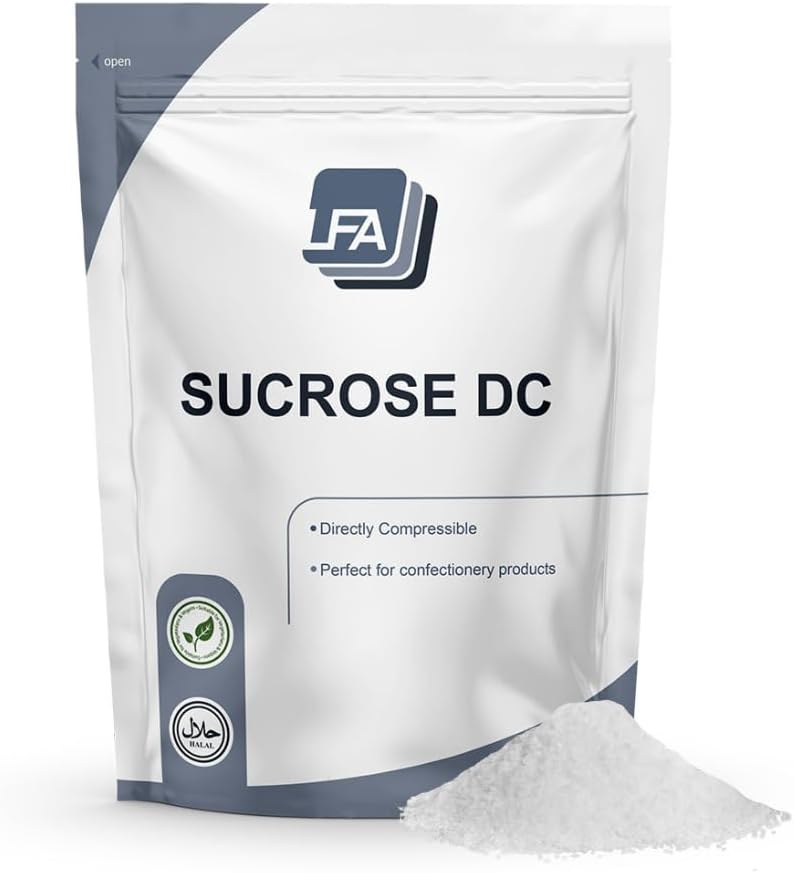 Sucrose DC poudre avec 3% Maltodextrine - 5 kg (11 lb) - Compression directe de sucre de table d'agent de reliure doux pour la machine à presse de comprimés Pill Binder Mix - supplément à croquer menthe