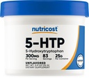 Nutricost 5-HTP poudre 25 grammes (300mg par portion) - Sans gluten et non-OGM, pur 5-htp
