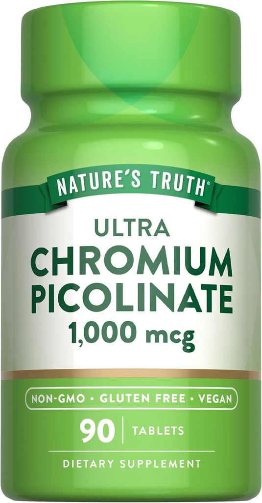 La vérité de la nature Picolinate de chrome ultra 1000mcg. 90 comprimés.