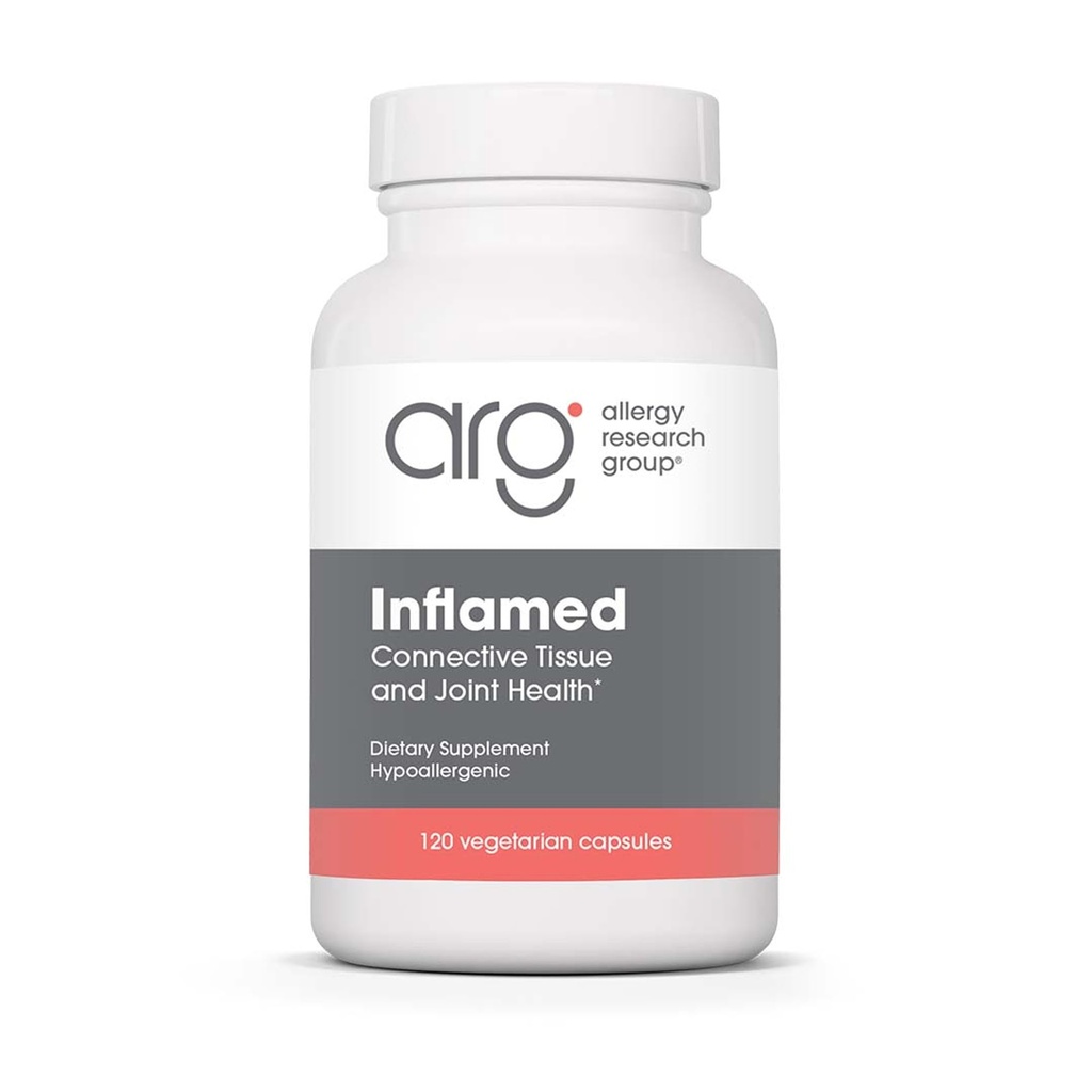 Allergy Research Group InflaMed - Connective Tissue & Joint Support Supplement - Synergistic Herbal & Enzyme Complex - Includes MSM, Turmeric, Boswellia & Bromelain - 60 Servings - 120 Capsules