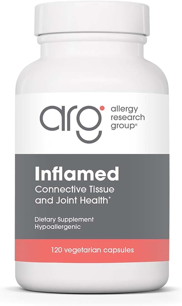 Allergy Research Group InflaMed Joint Health Supplement - Supplément de soutien conjoint pour les hommes et les femmes, Molybdenum, Turmeric, MSM, Boswellia,Connectif Tissue Health - 120 Comte