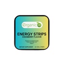 Bandes d'énergie - Pratique d'énergie quotidienne améliorer, soutient la vitalité et la focalisation, rafraîchissante saveur de canneberge, facile à utiliser, supplément alimentaire, 30 bandes orales