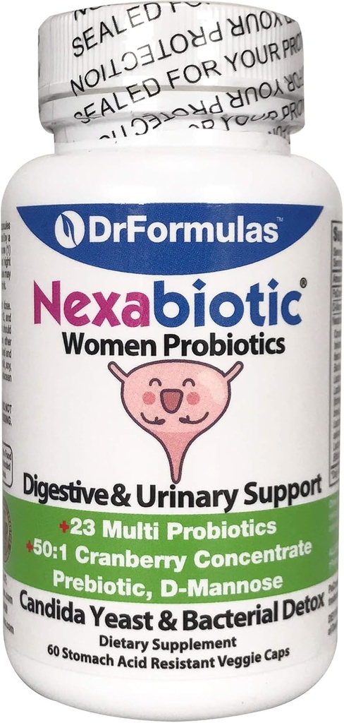 DrFormulas Probiotiques pour les femmes. Nexabiotique Probiotique pour soutenir la grossesse, maman et bébé Meilleur utilisé avec les vitamines prénatales et multivitamines postnatales