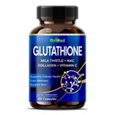 GriMed Glutathion 11 200mg - X10 Puissance avec le chardon de lait, NAC, collagène, vitamine C - Bien-être cellulaire, peau radiante - États-Unis Fabriqué et testé (150 Nombre (paquet de 1))