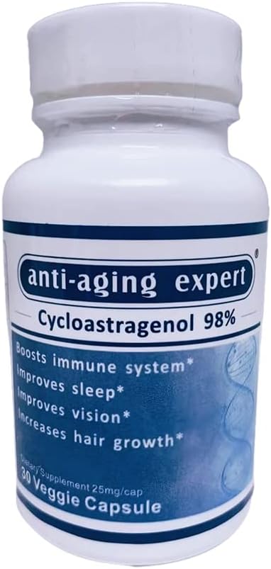 Cycloastragenol 98% Micronisé 25mg, 30 capsules végétariennes, 1 bouteille