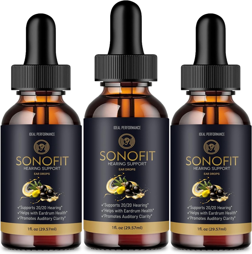Sonofit Acouphène Relief for Ringing Ears Drops, Sonofit Acouphène Supplément Sonofit Healthy Ear Support Supplément - Maximum Strength Advanced Formula Sonofit Drops Auditive Support Reviews (3 Pack)