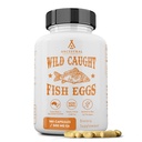 Suppléments ancestraux Oeufs de poisson capturés sauvages, 2400mg, supplément Oméga-3 soutient le cerveau, le coeur, la fertilité et la santé inflammatoire, source d'aliments entiers de vitamine D, K2, et A, non-OGM, 180 capsules