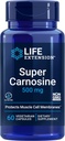 Extension de vie Super carnosine, L-carnosine, Lutéolin, vitamine B1, soutien musculaire, récupération d'exercice, santé cardiaque, sans gluten, non-OGM, végétarien, 60 capsules