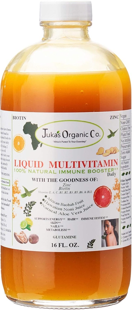 Juka's Organic Co. Multivitamine liquide pour la peau.