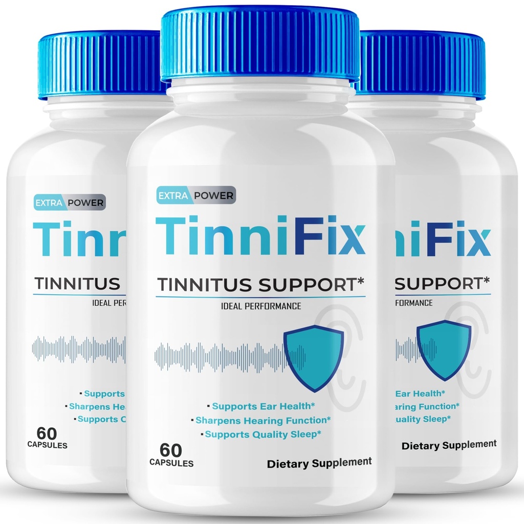 Tinnifix Tinnitus Relief for Ringing Ears Capsules - Supplément d'ouïe avancé Formule de soutien pilules, pilules Tinnifix maintenir l'ouïe saine, toute la santé de l'oreille naturelle, Tinni Fix Avis (3 Pack)