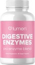 Lumen Naturals Enzymes digestifs Probiotiques et prébiotiques - Enzymes puissants pour la digestion - Bloating Relief pour les femmes - Supplément santé Gut (60 comtes (paquet de 1)