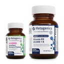 Métagène Vitamine D3 10,000 + K (60 Softgels) & UltraFlora Complete Probiotique pour femmes (30 Capsules) - Immune, os et soutien de la santé cardiaque - Aides Digestion santé