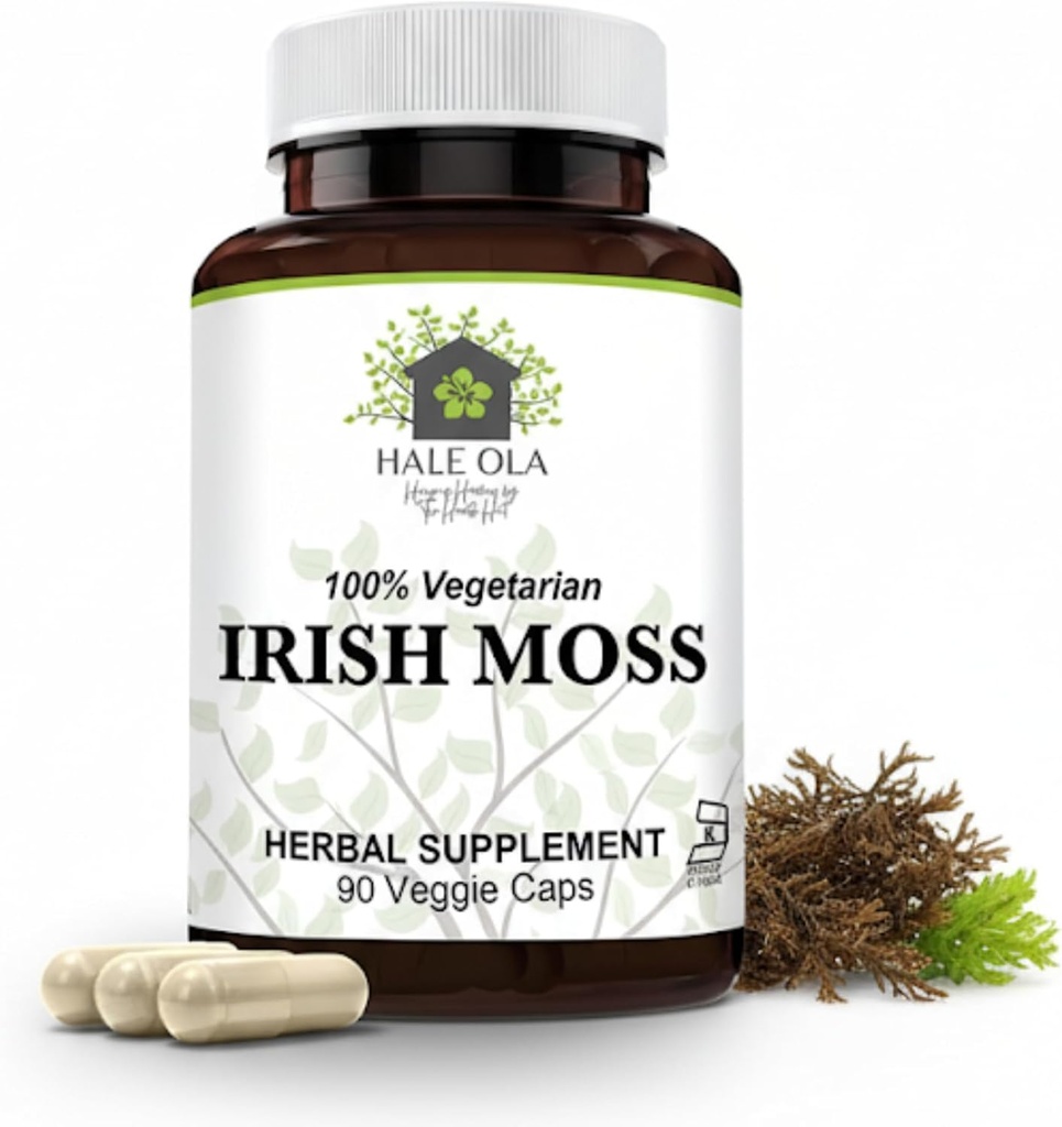 Irish Sea Moss Capsules - High Strength 450mg Vegan Sea Moss Supplement - Soutient Gut Health, stimule l'immunité, détoxifie, favorise la santé de la peau, des cheveux et des ongles – Nutrient-Rich Superfood