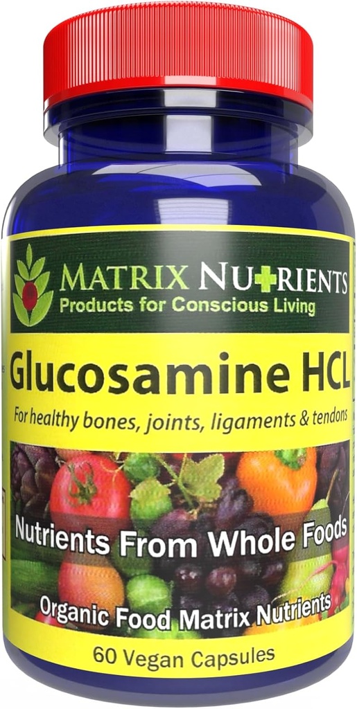 GLUCOSAMINE HCL - Constructeur de cartilage ! Maintenir des articulations saines, des os, des ligaments et des tendons. Taux d'absorption jusqu'à 98% - Capsules véganes (60ct)