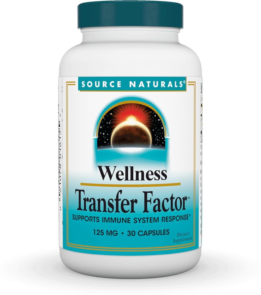 Source Naturals facteur de transfert de mieux-être, soutient la réponse du système immunitaire* 125mg - 30 Capsules