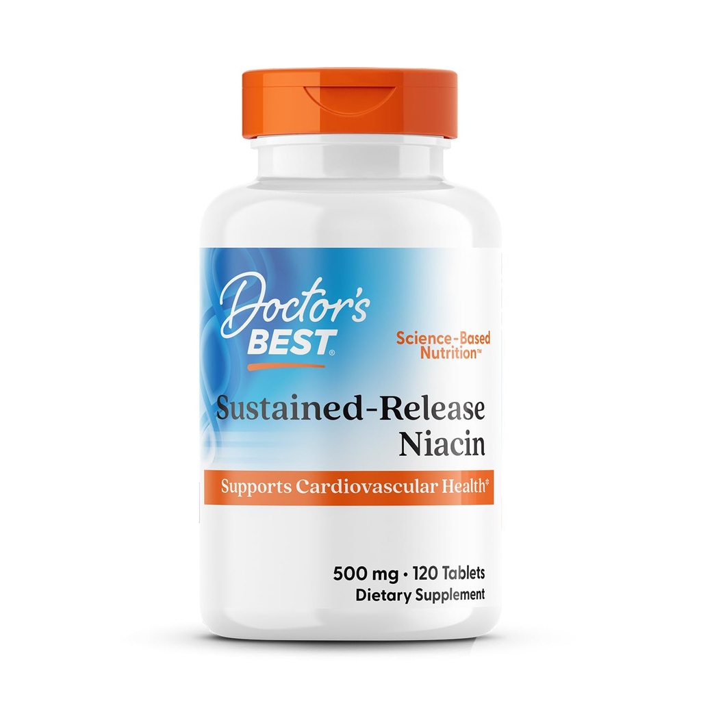 Les médecins sont les meilleurs à maintenir la niacine avec niaXtend, soutient la santé cardiaque, non-OGM, sans gluten, végan 120 comprimés