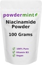 Niacinamide Powder (Vitamin B3) Pure Niacin Powder 500 mg Flush-Free Supplement (100 Grams)