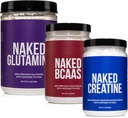 NAKED Muscle Growth and Recovery Bundle: Pure Glutamine, Creatine, and Unflavored BCAAs