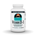 Source Naturals Vitamine D-3, soutient la santé osseuse et immunitaire, 2000 iu - 400 capsules