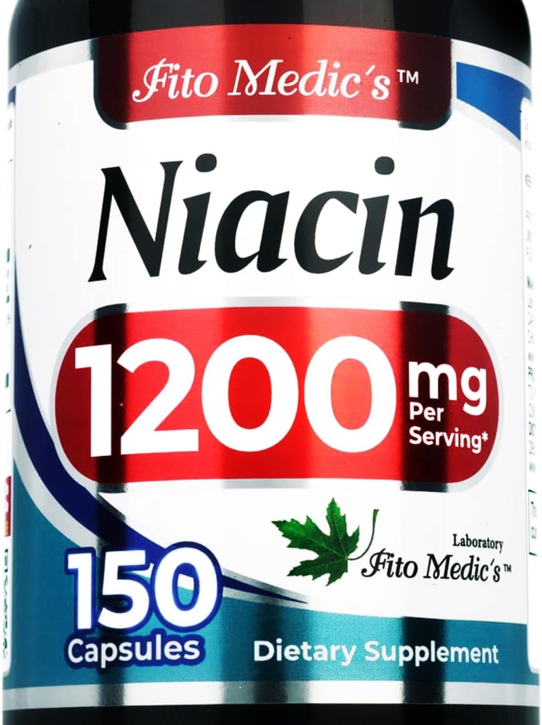 Lab - Niacin - Vitamin b3-1200 mg per Serving, 150 Capsules of - Vitamin b3 niacin - Ultra high Absorption.