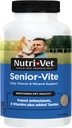 Nutri-Vet Senior-Vite Multivitamine, Suppléments pour chiens, Immune Support, Animaux de compagnie, Vitamines pour chiens, Essentiels seniors, Fabriqué aux États-Unis, Multivitamine pour animaux de compagnie, 120 Comte