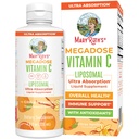 MaryRuth's Megadose Liquid Vitamine C Liposomale , 500 mg par portion , Ultra Absorption , Immunité , Support antioxydant , Formation de collagène Vegan , Sans gluten , Sans sucre , 7,6 Oz , 30 portions