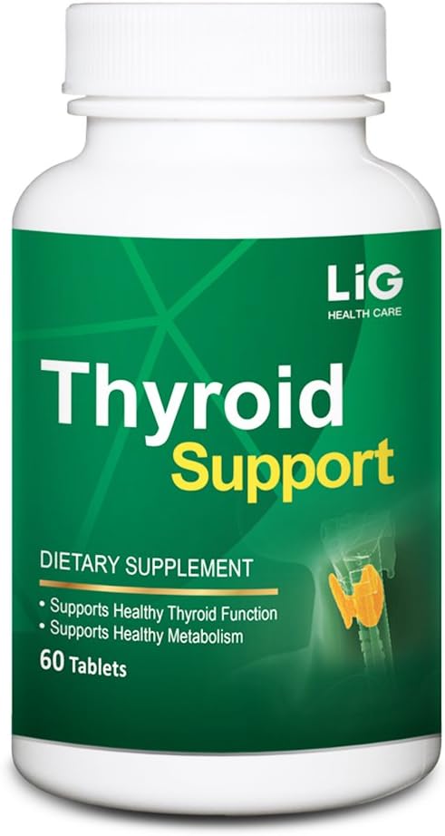 LIG Thyroïde Support-Supplément naturel pour la thyroïdite de Goiter & Hashimoto-Nivaux hormonaux de Ballance-Maintain Thyroïde Gland Fonction