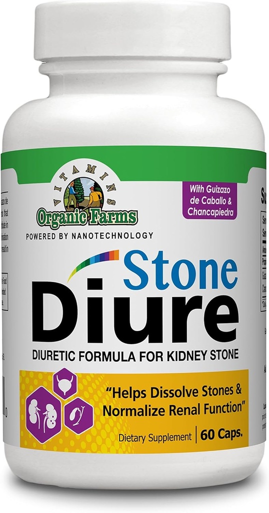 Pierre de Diure - 60 capsules - Formule diurétique - 100% naturel - Complément alimentaire