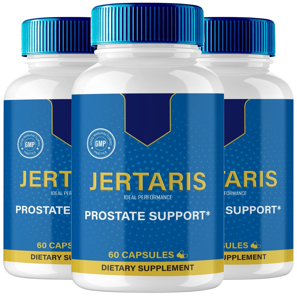 IDEAL PERFORMANCE Jertaris Capsules, Jertaris Prostate Health Supplement Pills - Extra Strength, Jertaris Supports Prostate Heath All Natural Formula, Jerta RIS Capsules, Jer Taris Reviews (3 Pack)