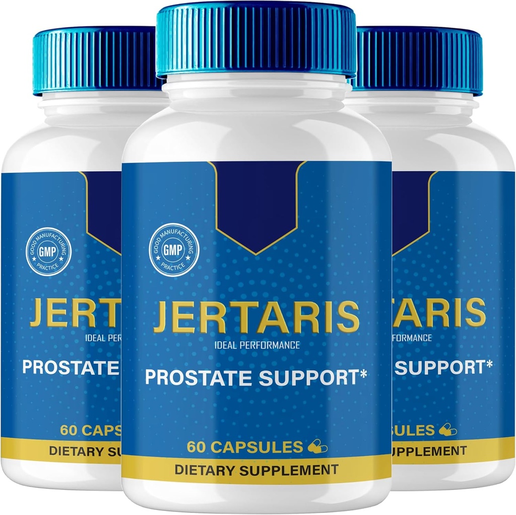 IDEAL PERFORMANCE Jertaris Capsules, Jertaris Prostate Health Supplement Pills - Extra Strength, Jertaris soutient Prostate Heath All Natural Formula, Jerta RIS Capsules, Jer Taris Reviews (3 Pack)