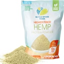 Poudre de protéines de chanvre - Poudre de protéines à base végétale avec fibre de chanvre supérieure et acides aminés essentiels - Poudre de protéines végétales facile à digérer pour la farine d'avoine, les smoothies et les produits cuits, 16oz