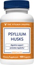 Le Vitamine Shoppe Psyllium Husks – Plantago Ovata Supplément de fibre qui soutient la régularité et le cholestérol sain, 840 mg par portion - Sans gluten (100 capsules)