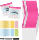 MARFOREVER 39 Pcs Pill Pill Bags Pill Organisateur, cas de pilule réutilisable Petit sac de médecine Pochettes de pilules, 28 Pcs Pink Pill Container avec serrure à glissière 10 feuilles Etiquettes et 1 Pc Marker