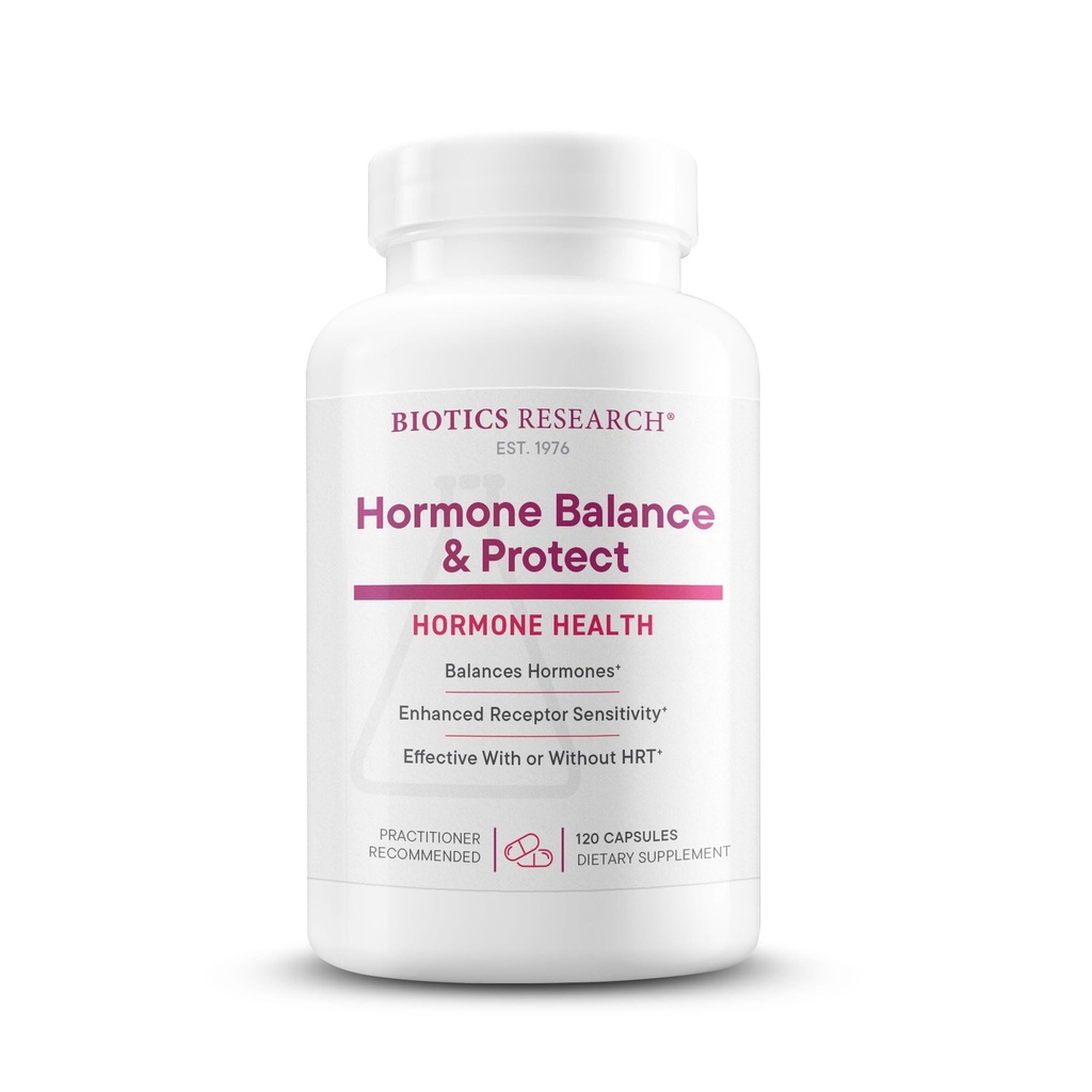 Recherche en biotique Hormone Balance and Protect - Formulé par Dre Lindsey Devaki Berkson, Expert Hormone. PABA, Thistle de lait, Extrait de graines de brocoli 120 Capsules